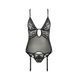 Корсет с декольте ERZA CORSET black S/M - Passion, пажи, трусики, полупрозрачный PS26008 фото 3