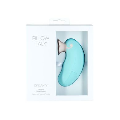 Роскошный вакуумный клиторальный стимулятор Pillow Talk - Dreamy Teal с кристаллом Swarovski SO5569 фото