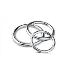 Набор металлических эрекционных колец Sinner Gear Unbendable - Cock/Ball Ring & Glans Ring Set SO4584 фото