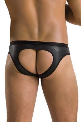 Чоловічі сліпи з вирізами Passion Slip Joe XXL/XXXL, чорні, екошкіра, відкриті сідниці SO7596 фото