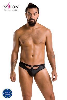 Чоловічі сліпи з вирізами Passion Slip Joe XXL/XXXL, чорні, екошкіра, відкриті сідниці SO7596 фото