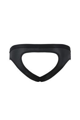 Чоловічі сліпи з вирізами Passion Slip Joe XXL/XXXL, чорні, екошкіра, відкриті сідниці SO7596 фото