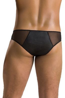 Чоловічі сліпи на блискавці Passion Slip Timmy L/XL, чорні, екошкіра, сітка SO7597 фото
