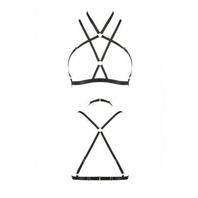 Портупея-стрепи Kelis Bra black XXL/XXXL &mdash; Passion Exclusive: трусики в комплекті SO6414 фото