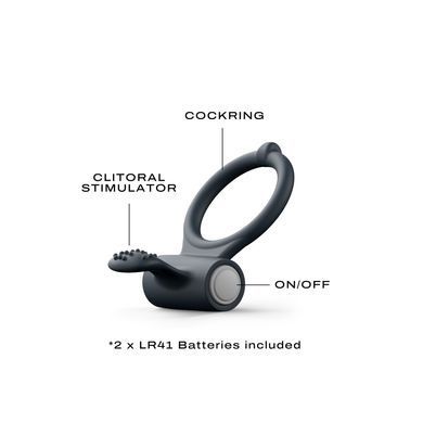 Эрекционное кольцо Dorcel Power Clit Black V2 с вибрацией MD1410 фото