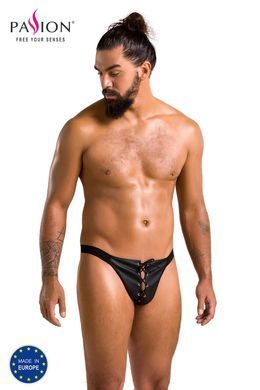 Чоловічі сліпи на шнурівці Passion Slip Ben XXL/XXXL, чорні, екошкіра, люверси SO7605 фото