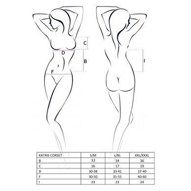 KATRISS CORSET black XXL/XXXL - Passion EL12103 фото