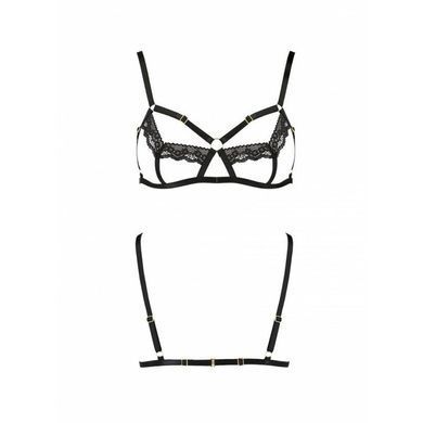 Бюстгальтер-стрепи з мереживом SOLON BRA black L/XL - Passion Exclusive PS28001 фото