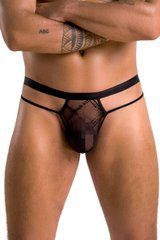 Чоловічі прозорі стринги Passion Thong Collin S/M, чорні, сітка SO7559 фото