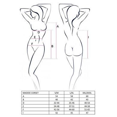 MADDIE CORSET black L/XL - Passion EL12601 фото