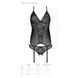 Корсет Passion Ursula Corset black XXL/XXXL, с пажами, трусики с ажурным декором и открытым шагом SO5837 фото 6