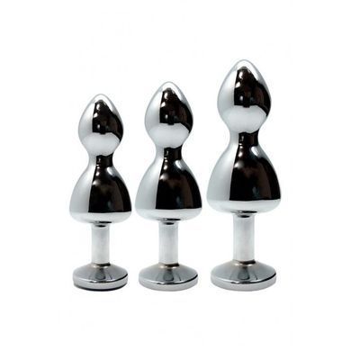 Металева анальна пробка Wooomy Lollypop Double Ball Metal Plug Red S, діаметр 2,8 см, довжина 8,5 см SO7416 фото