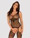 Бодістокінг Obsessive Bodystocking G323 S/M/L black, малюнок бджоли та метелика SO7243 фото 1