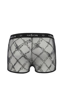Чоловічі прозорі боксери Passion Short James L/XL, чорні, сітка SO7567 фото