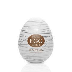 Мастурбатор-яйце Tenga Egg Silky II з рельєфом у вигляді павутини SO5492 фото