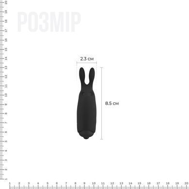 Минивибратор Adrien Lastic Pocket Vibe Rabbit Black AD33499 фото