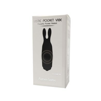 Минивибратор Adrien Lastic Pocket Vibe Rabbit Black AD33499 фото