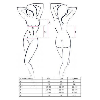 JOLENE CORSET black XXL/XXXL - Passion EL12003 фото