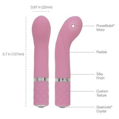 Роскошный вибратор PILLOW TALK - Racy Pink с кристаллом Сваровски SO2719 фото