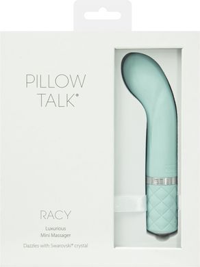 Роскошный вибратор PILLOW TALK - Racy Teal с кристаллом Сваровски SO2720 фото