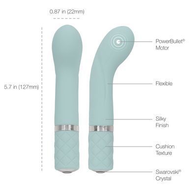 Роскошный вибратор PILLOW TALK - Racy Teal с кристаллом Сваровски SO2720 фото