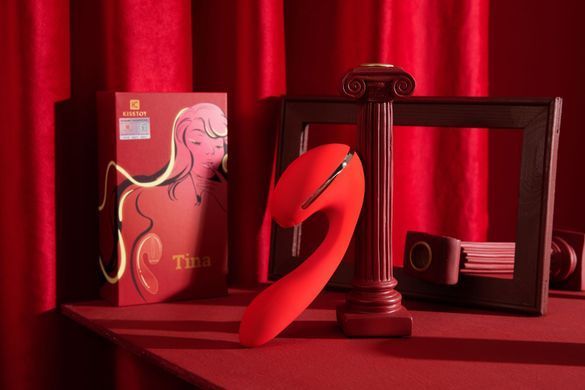Вакуумний вібратор KisToy Tina з підігрівом, вагінально-кліторальний, діаметр 3,5см SO3618 фото