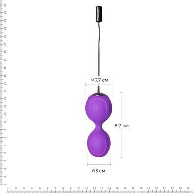 Вагінальні кульки з вібрацією Adrien Lastic Kegel Vibe Purple, діаметр 3,7 см AD40753 фото