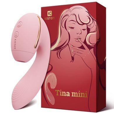 Вакуумный вибратор Kistoy Tina Mini Pink, вагинально-клиторальный SO4954 фото