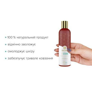Натуральна масажна олія DONA Restore &ndash; Peppermint & Eucalyptus (120 мл) з ефірними оліями SO2620 фото