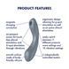 Вакуумний кліторальний стимулятор Satisfyer Curvy Trinity 1 Bluegrey SO8408 фото 4