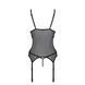 Корсет із підв&rsquo;язками та ажурним ліфом Christa Corset black XXL/XXXL &mdash; Passion, стрінги в комплекті SO5758 фото 6