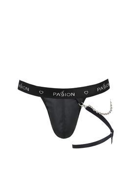 Чоловічі трусики танга з підв&rsquo;язкою Passion Thong Bill S/M, чорні SO7637 фото