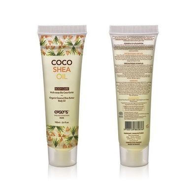 Органічна кокосова олія каріте (ши) для тіла EXSENS Coco Shea Oil 100 мл, сертифікат ECOCERT SO3332 фото