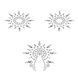 Пэстис из кристаллов Petits Joujoux Gloria set of 3 - Silver, украшение на грудь и вульву SO3128 фото 1