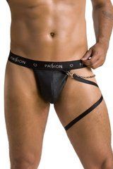 Чоловічі трусики танга з підв&rsquo;язкою Passion Thong Bill XXL/XXXL, чорні SO7638 фото