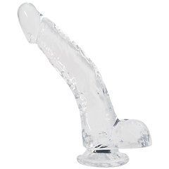 Прозрачный фаллоимитатор Alive Jelly Dildo Stallion, ТПЕ, присоска, диаметр 3,5см, длина 22см SO5028 фото