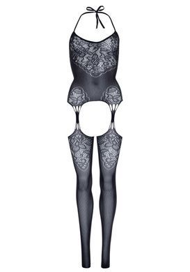 Leg Avenue Jacquard net bodystocking OS Black SO7903 фото
